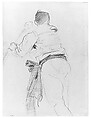 Gondolier, John Singer Sargent (American, Florence 1856–1925 London), Graphite on light-buff wove paper, American
